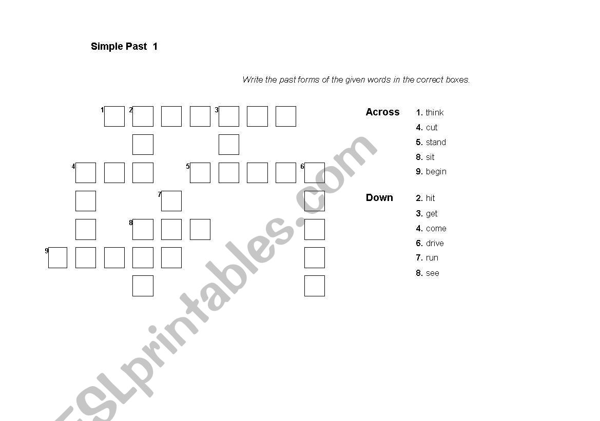 Simple Past worksheet