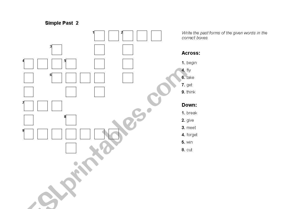 Simple Past - 2 worksheet