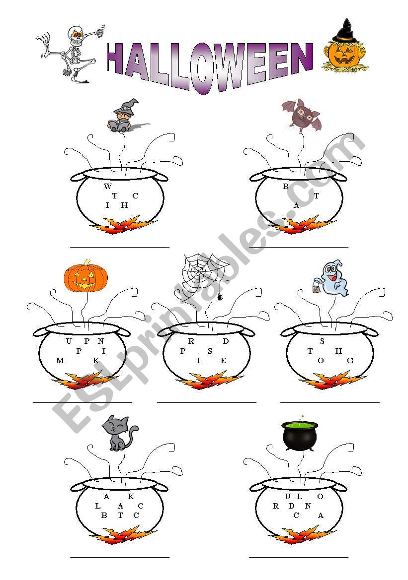 Halloween worksheet