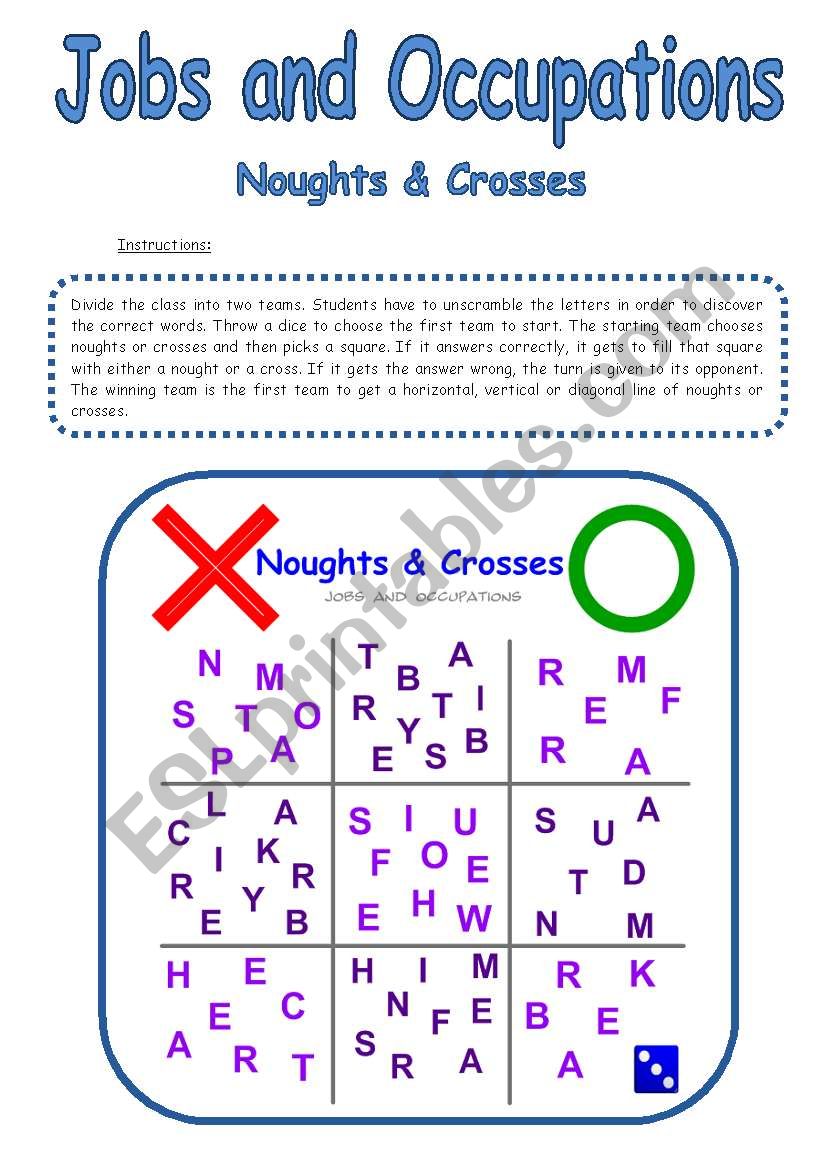 JOBS AND OCCUPATIONS  Noughts & Crosses