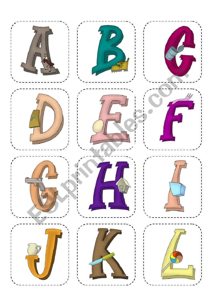 The abc Cards  worksheet