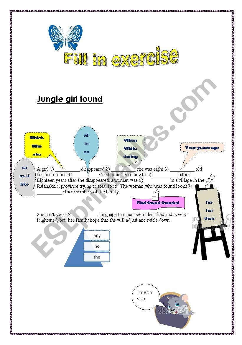 Grammer exercise worksheet