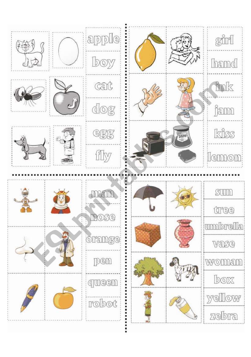 Cut-out Complete ABC worksheet