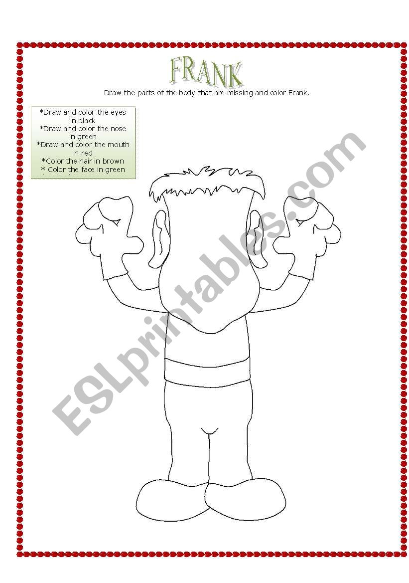 Draw and color worksheet
