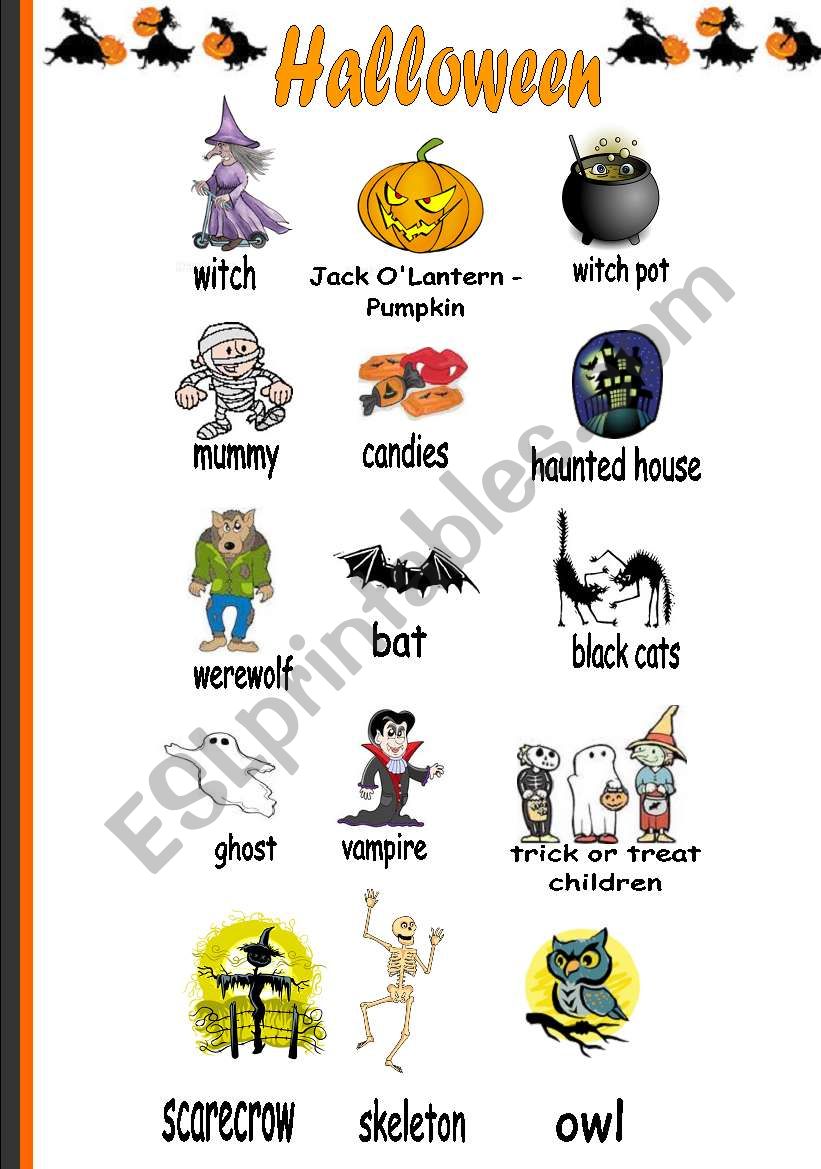 Halloween worksheet