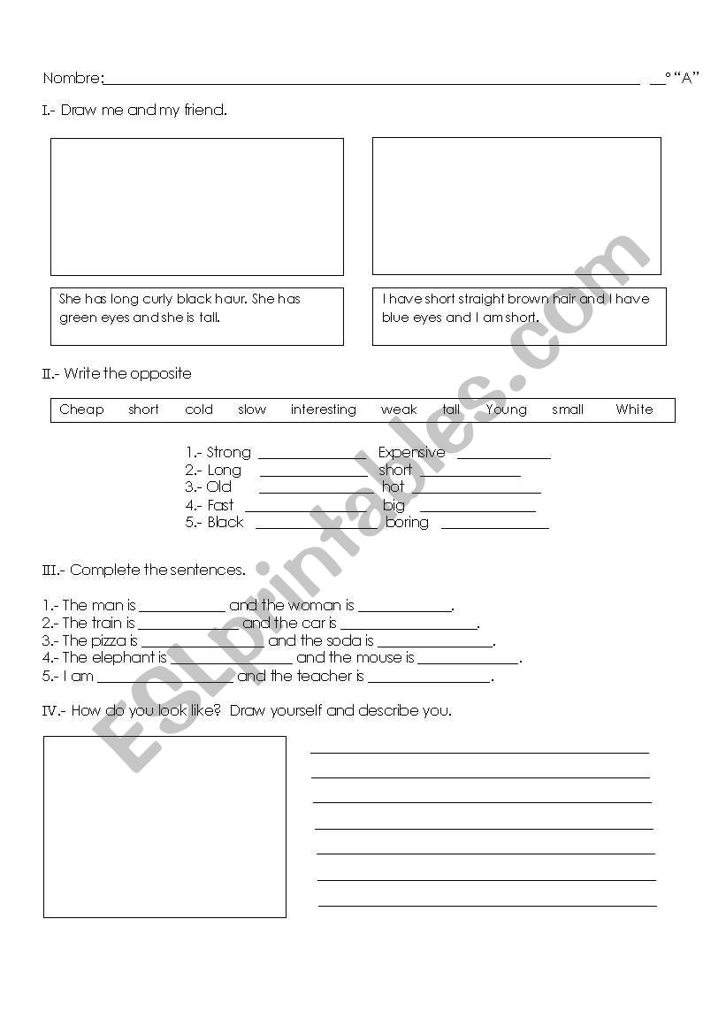 Comparatives  worksheet