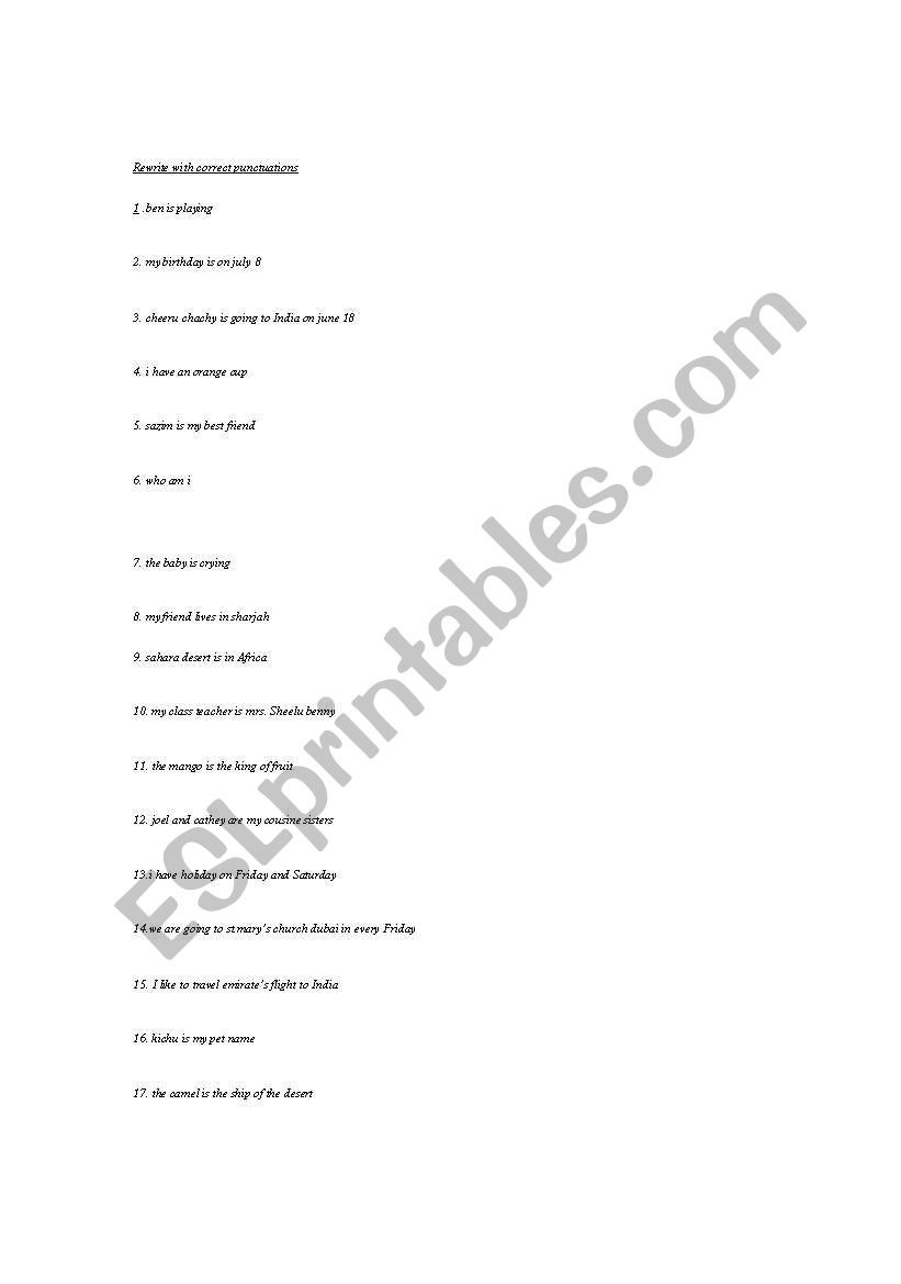 English worksheet