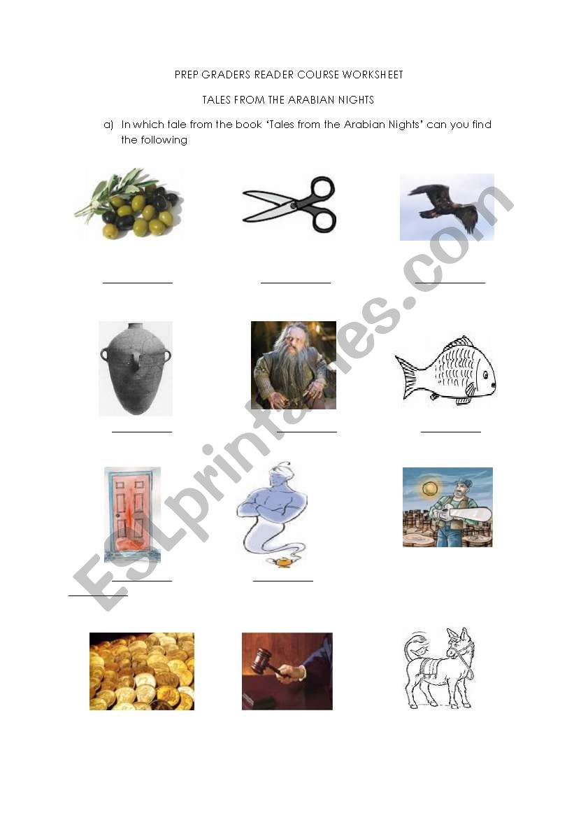 tales from the arabian nights worksheet