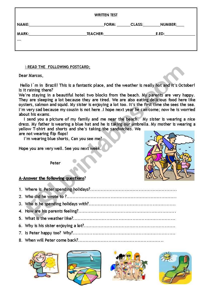 TEST/WORKSHEET-8th-grade worksheet