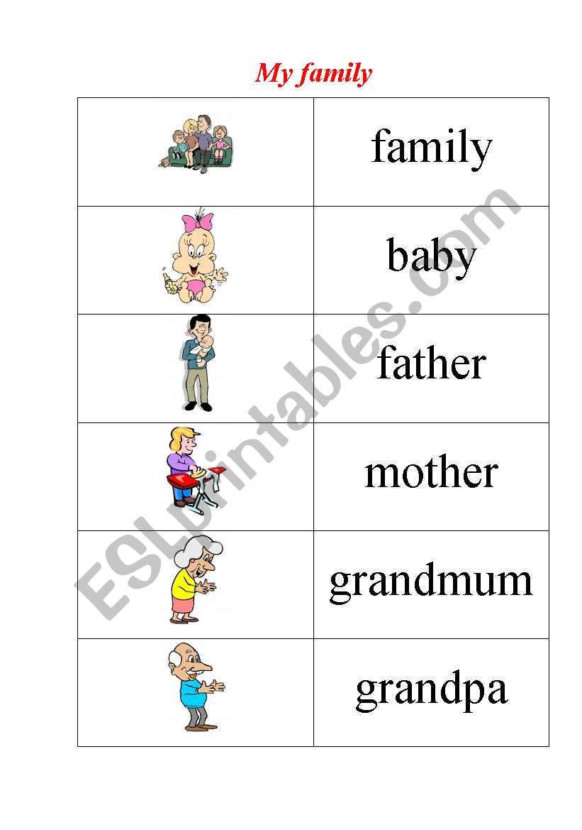 family worksheet