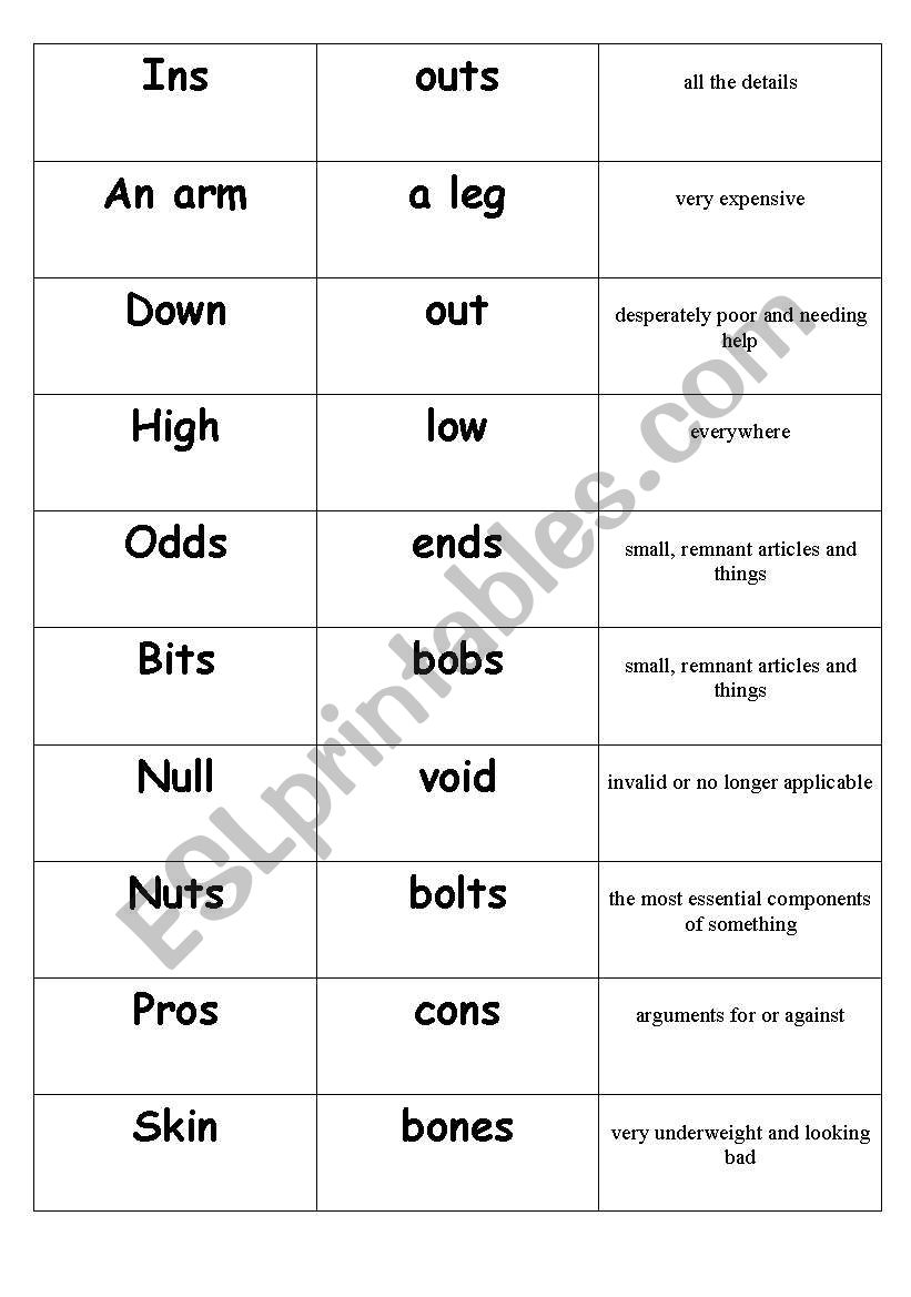 idiomatic expressions with AND