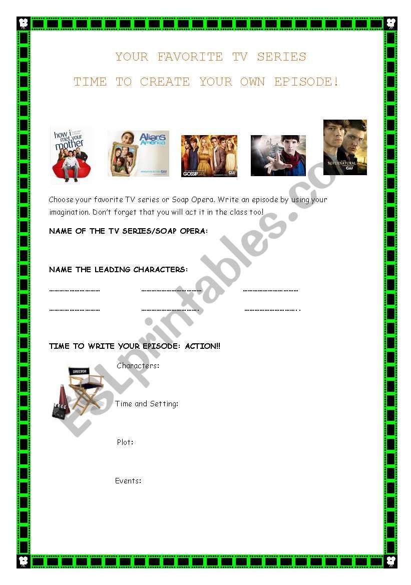 EPISODE CREATING worksheet