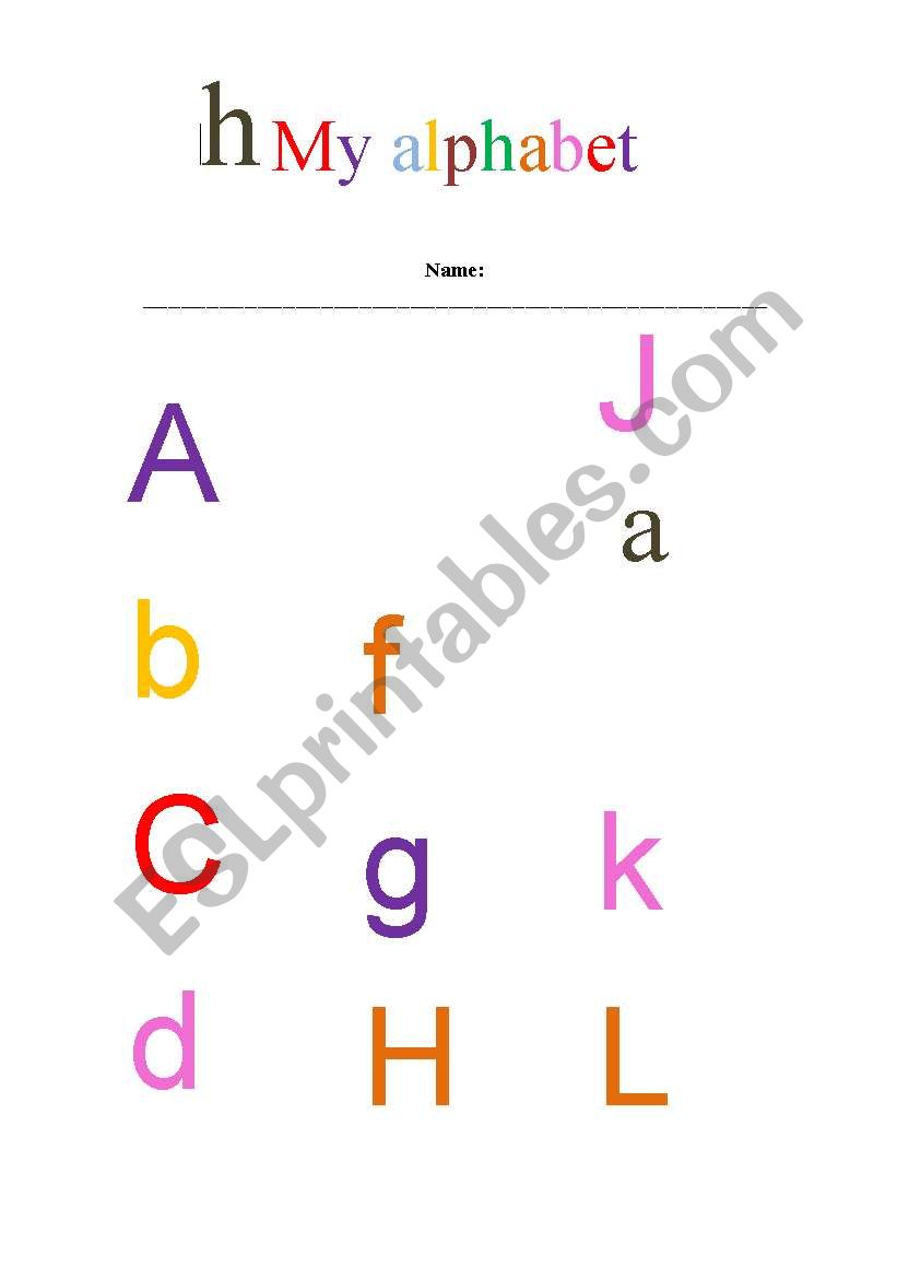 My alphabet worksheet