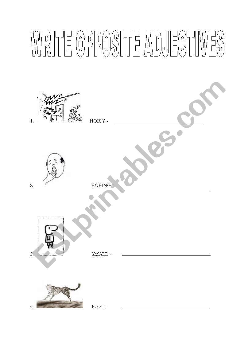 basic adjectives worksheet