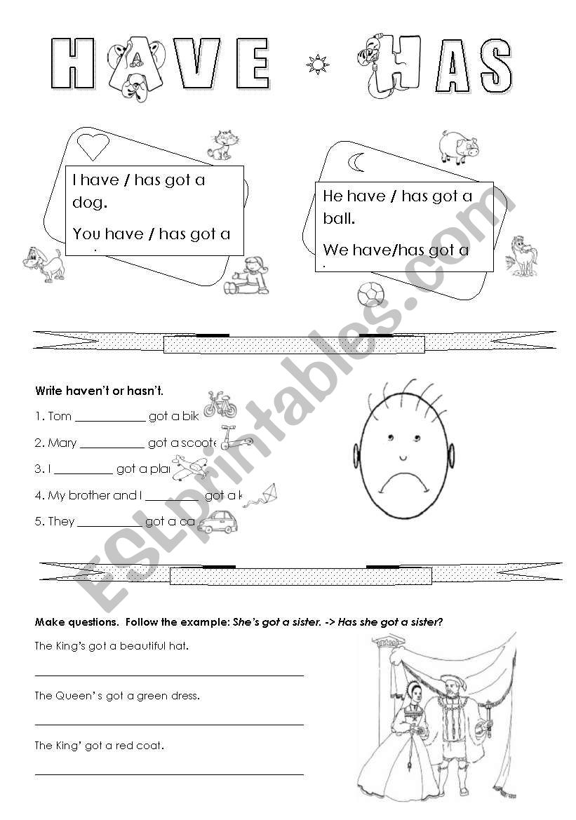 Have / Has worksheet