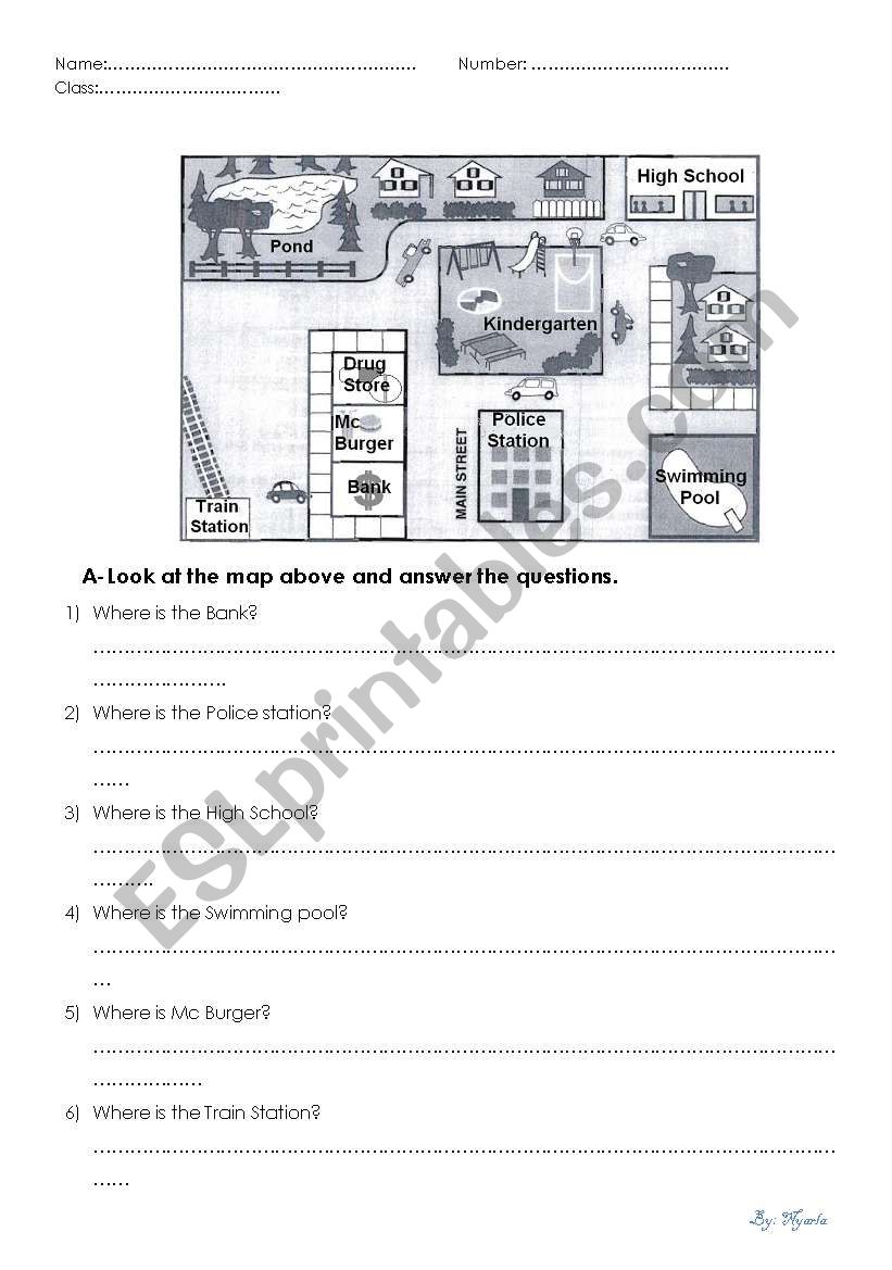 Giving directions. worksheet
