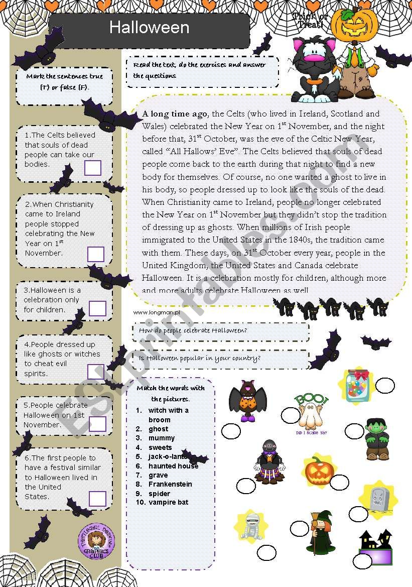 Halloween worksheet