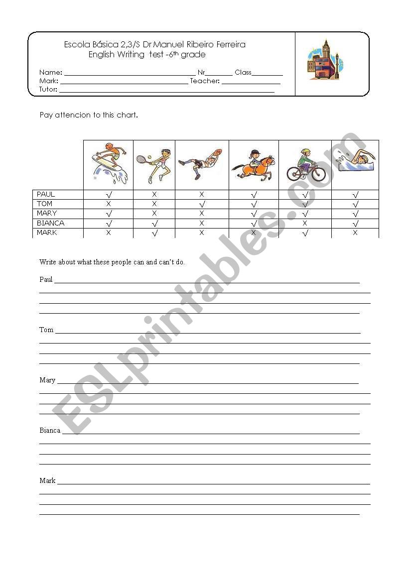 Can/cant  worksheet