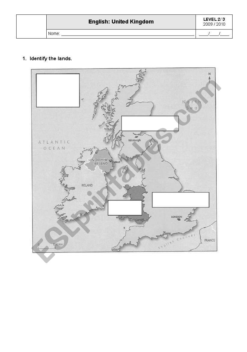 United Kingdom worksheet