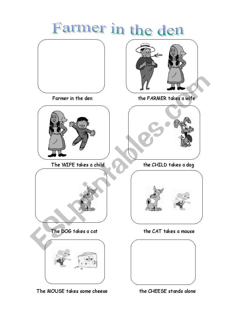 a song: farmer in the den worksheet