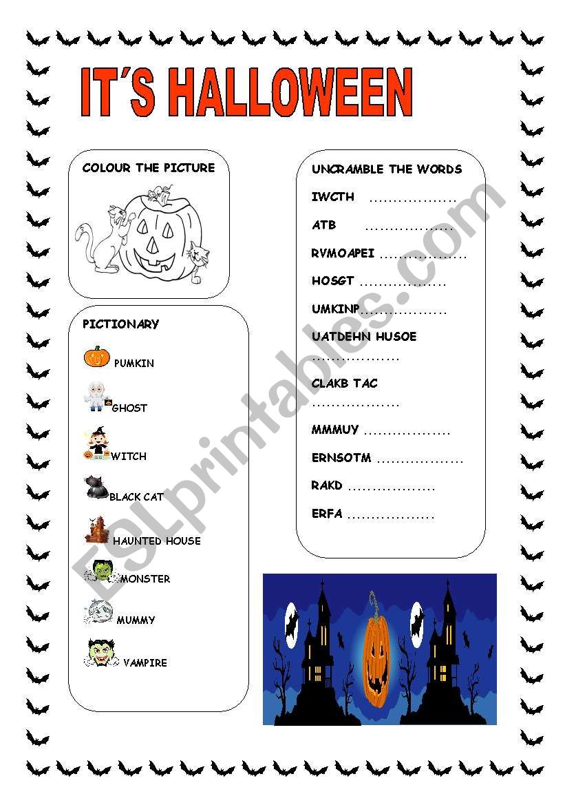 MY FIRST HALLOWEEN worksheet