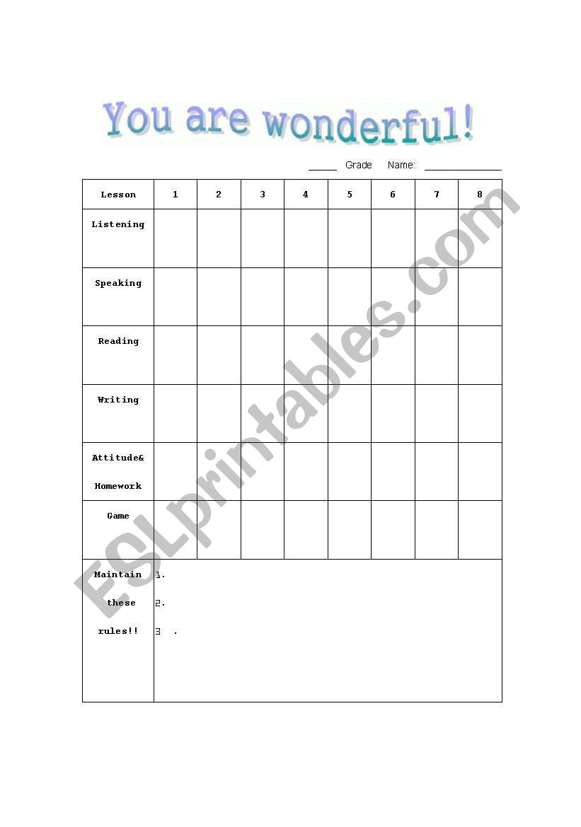 Stampo worksheet