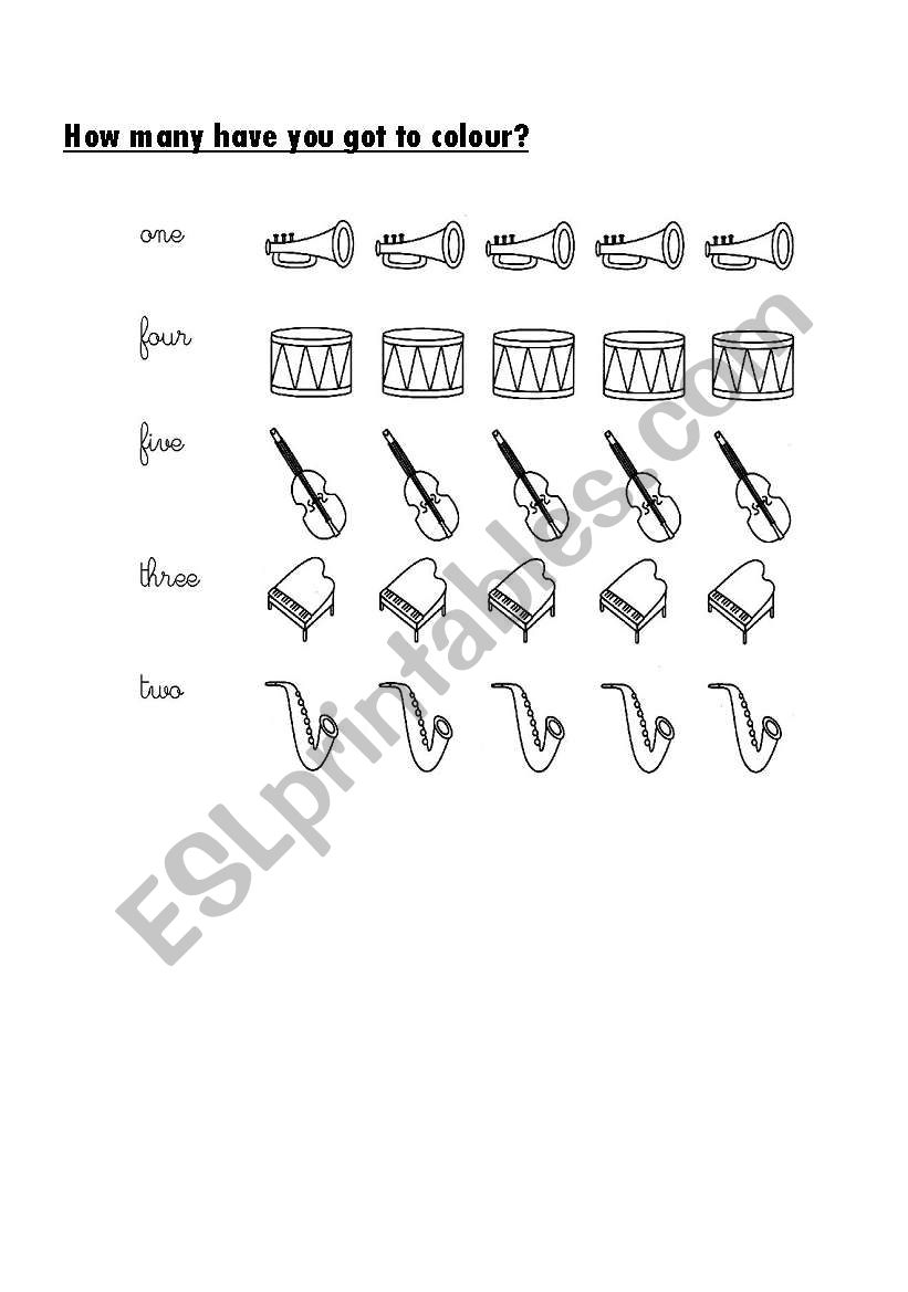 colour as many musical instrument 