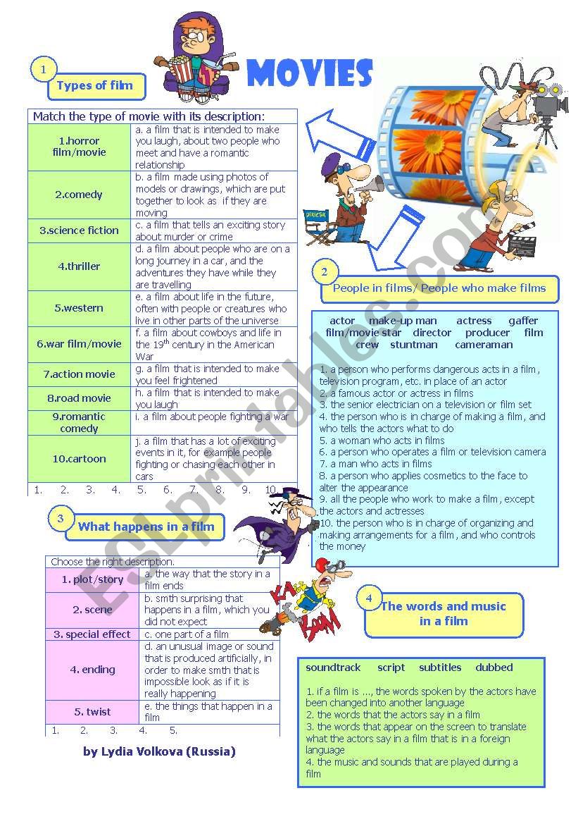 MOVIES worksheet