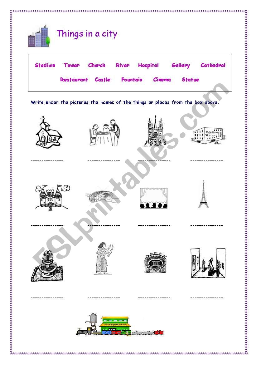 Places worksheet