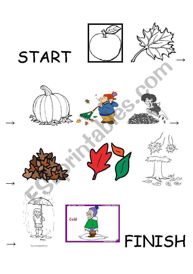 fall dice game  worksheet
