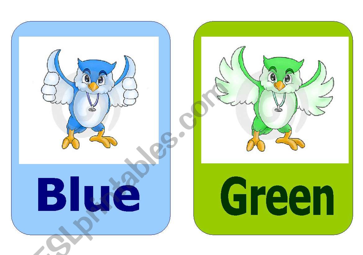 BASIC COLOURS FLASHCARDS worksheet