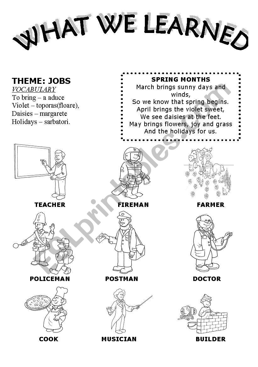 JOBS worksheet