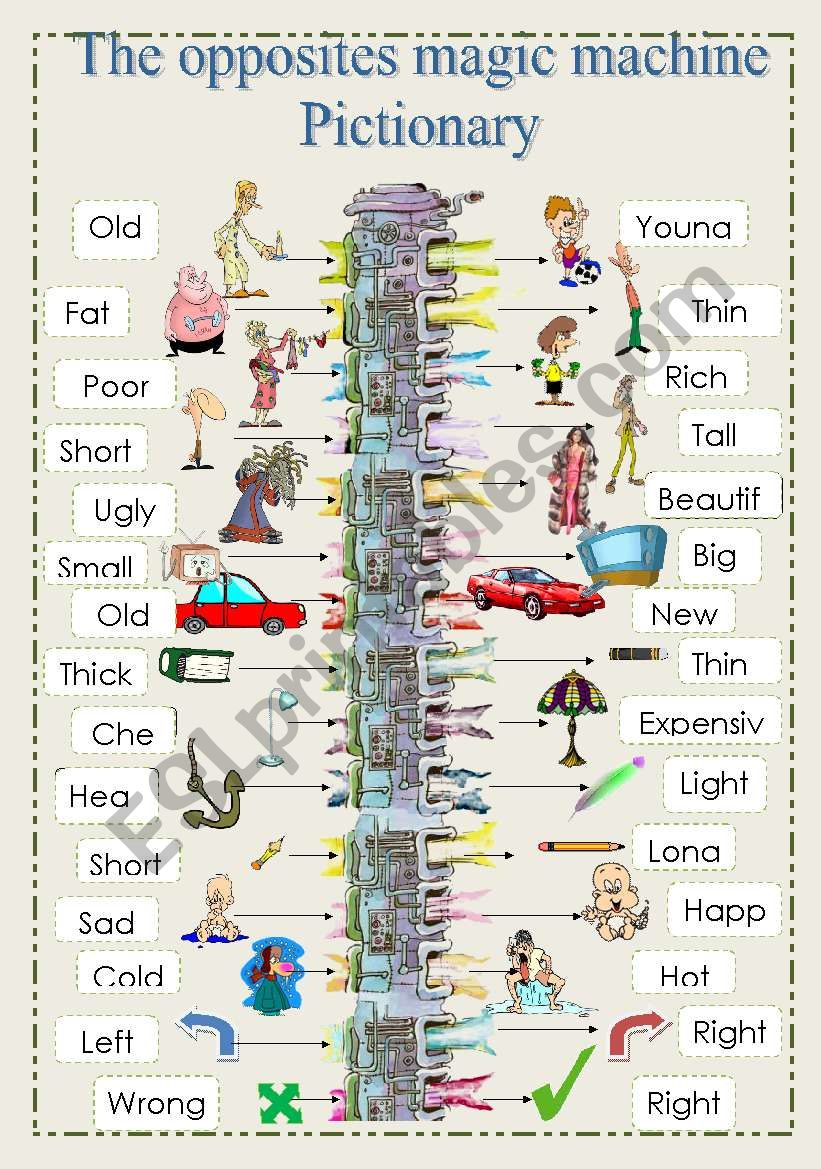 THE OPPOSITES MAGIC MACHINE  PICTIONARY    Part 