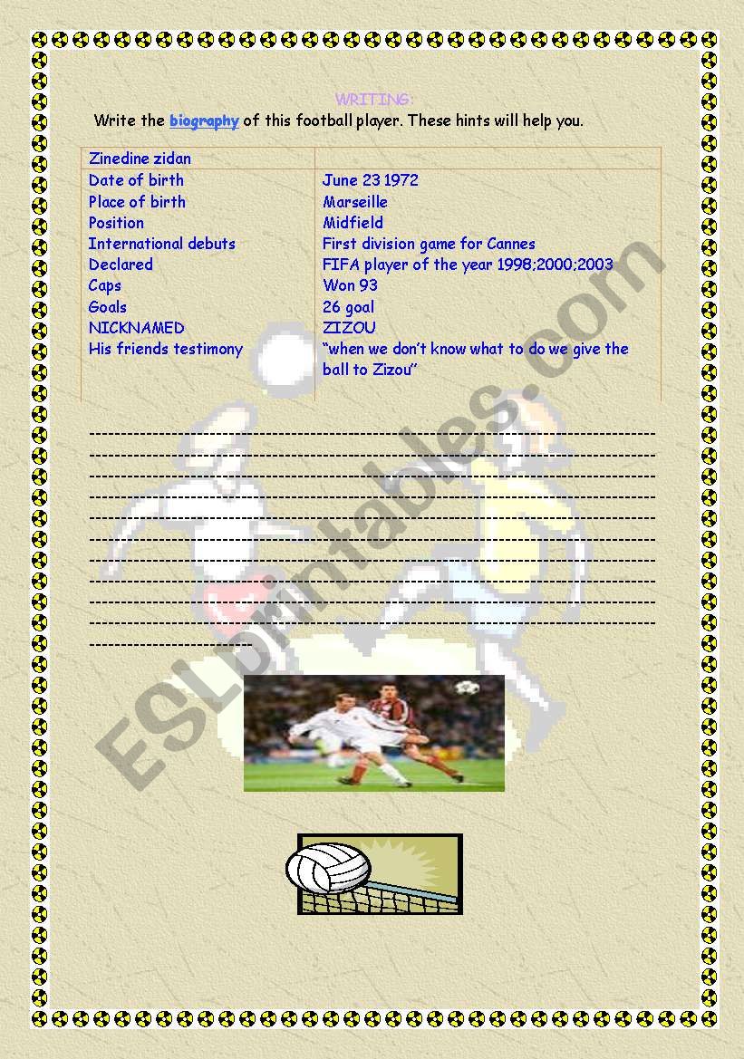 BIOGRAPHY worksheet