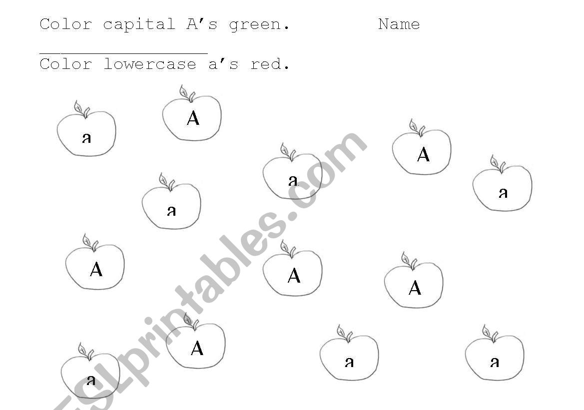 Letter Aa Practice worksheet