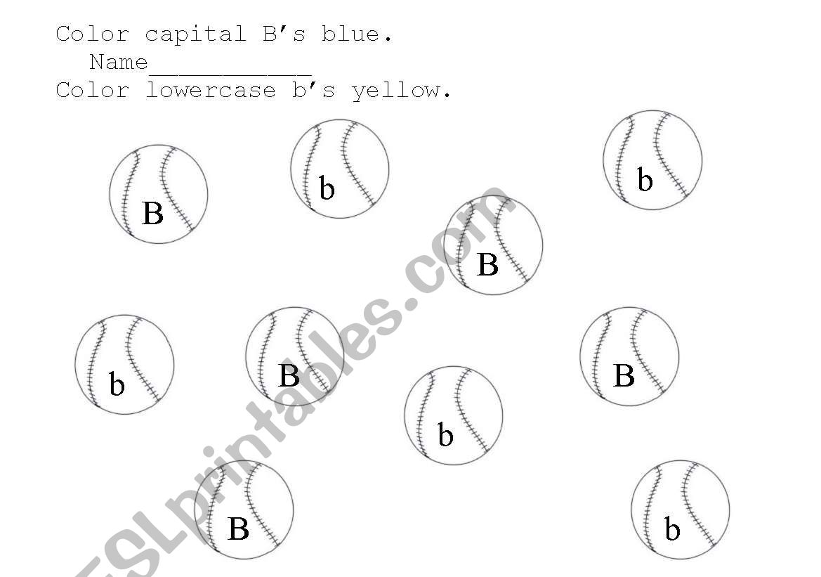 Letter Bb practice worksheet