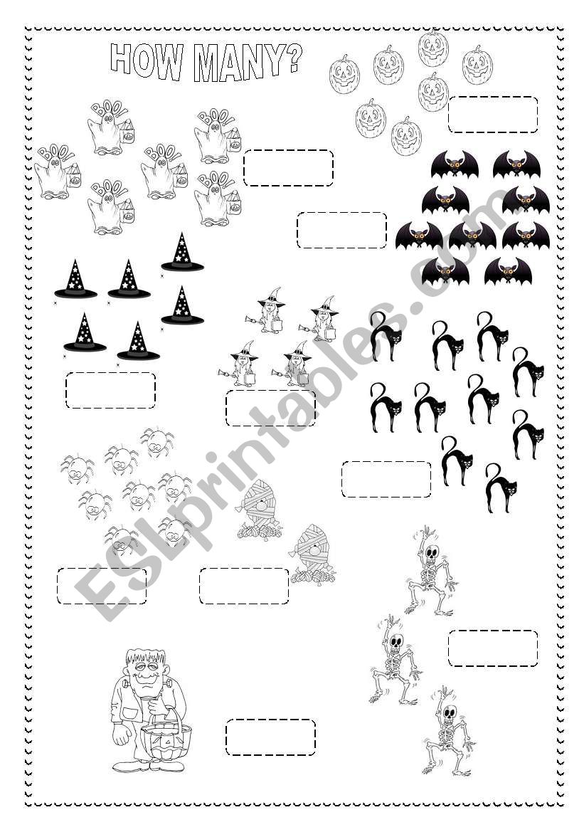 HOW MANY? worksheet