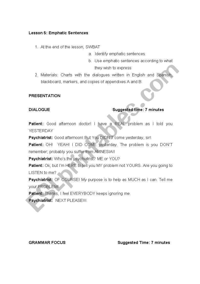 english-worksheets-emphatic-sentences-lesson-plan