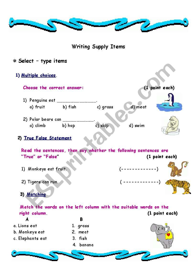How to write questions for young children ( typs of questions)