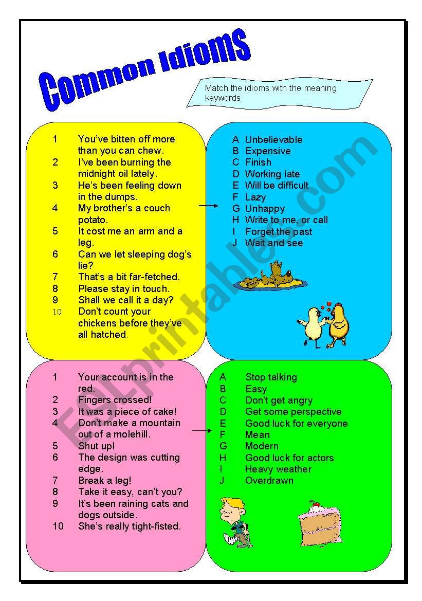 Common idioms definition match