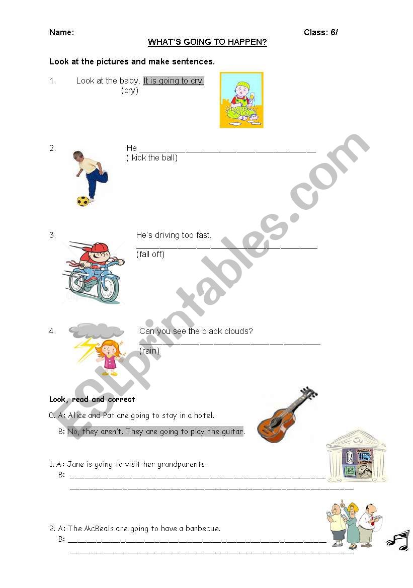 Whats Going To Happen? worksheet