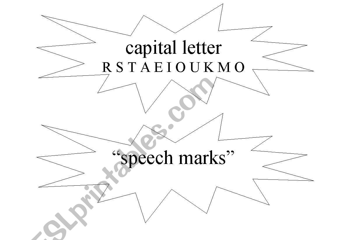 Punctuation  worksheet