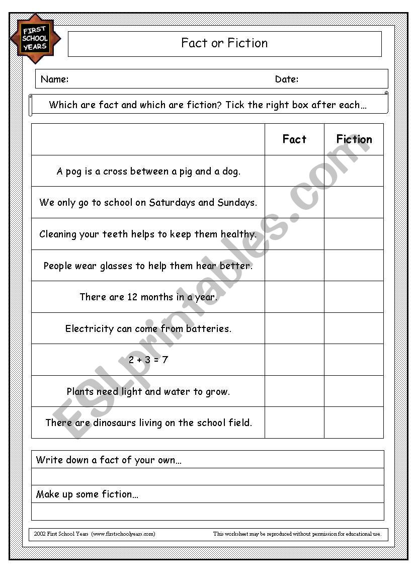 english-worksheets-fact-or-fiction