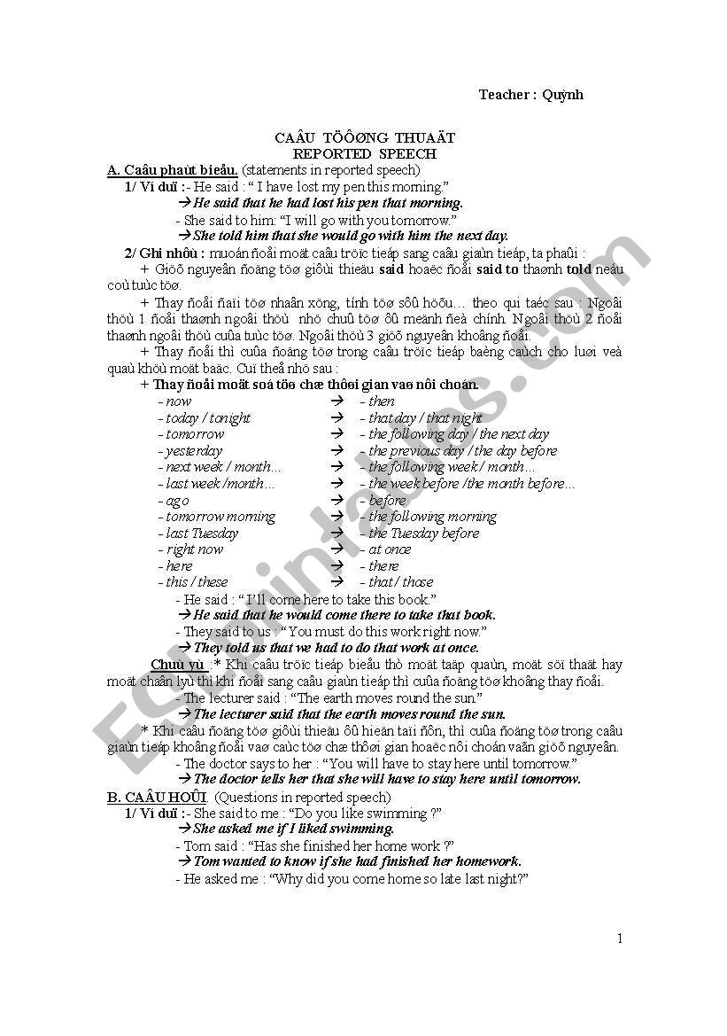 grammar worksheet