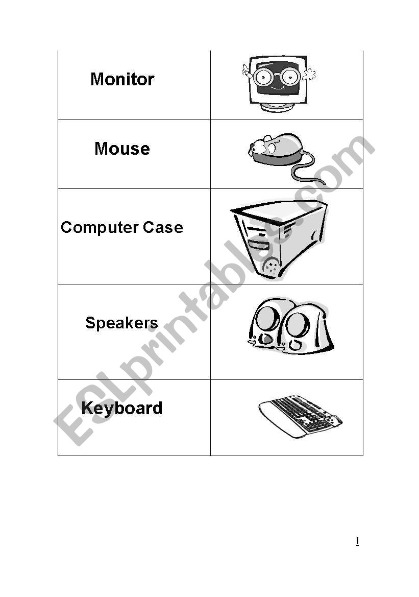 computer worksheet