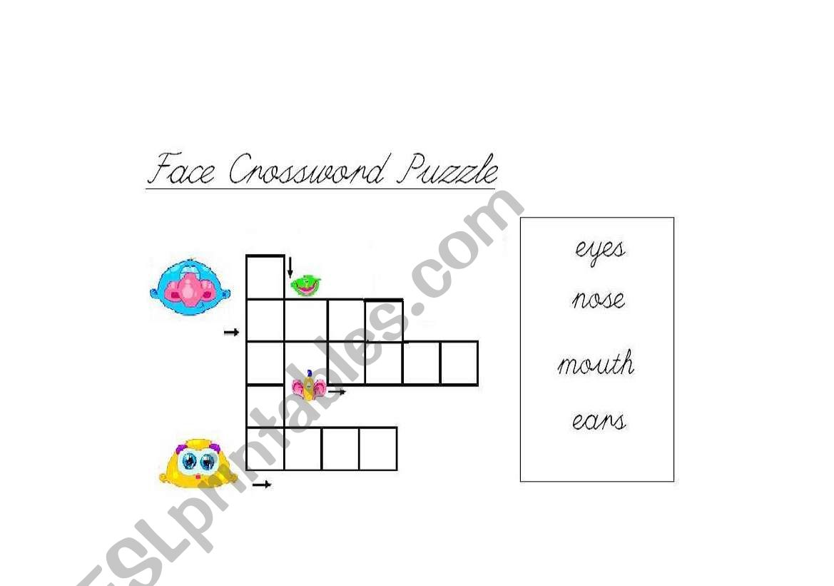 Parts of the face crossword puzzle