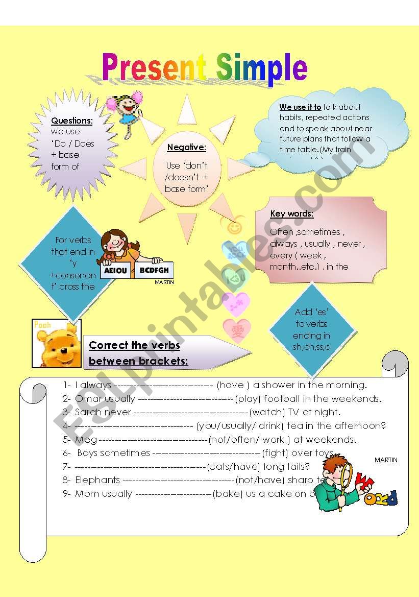 present simple worksheet