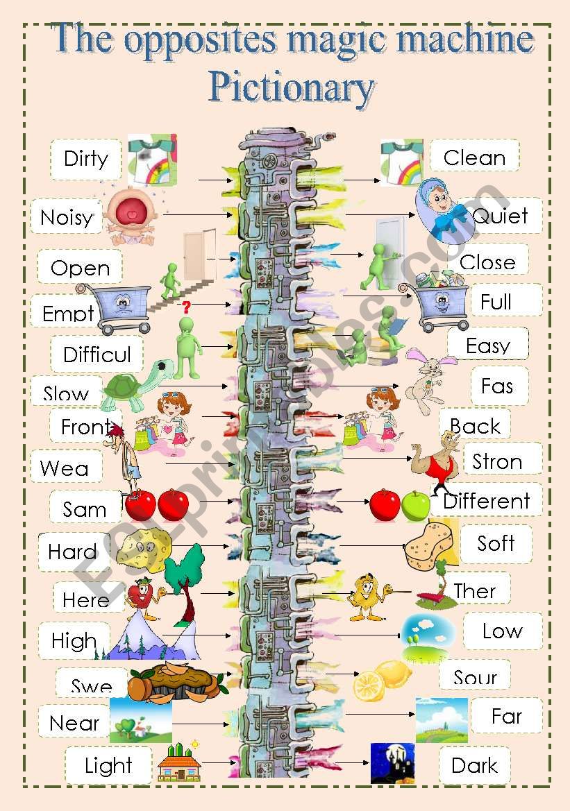 THE OPPOSITES MACHINE PICTIONARY -2ND PART