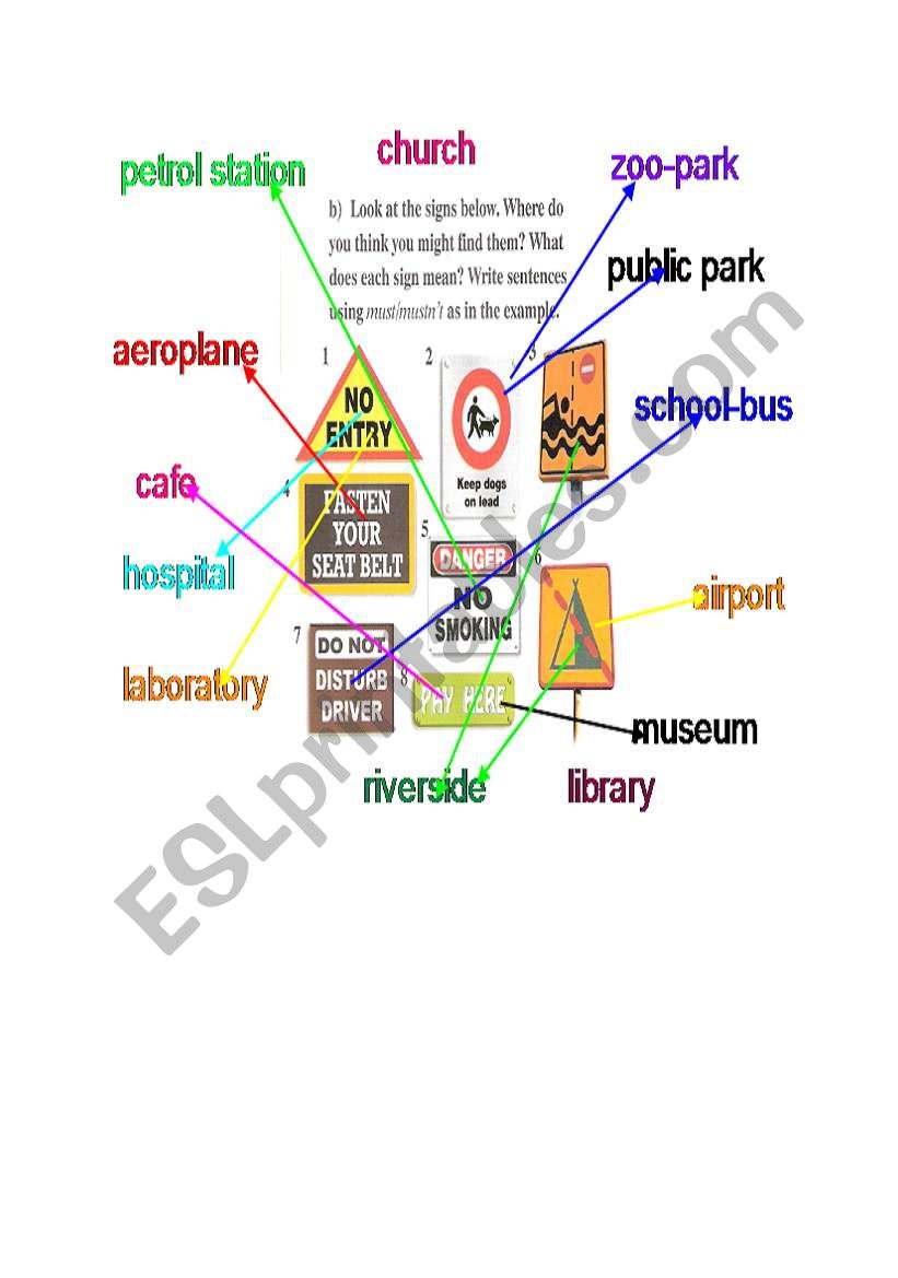 Talking signs worksheet
