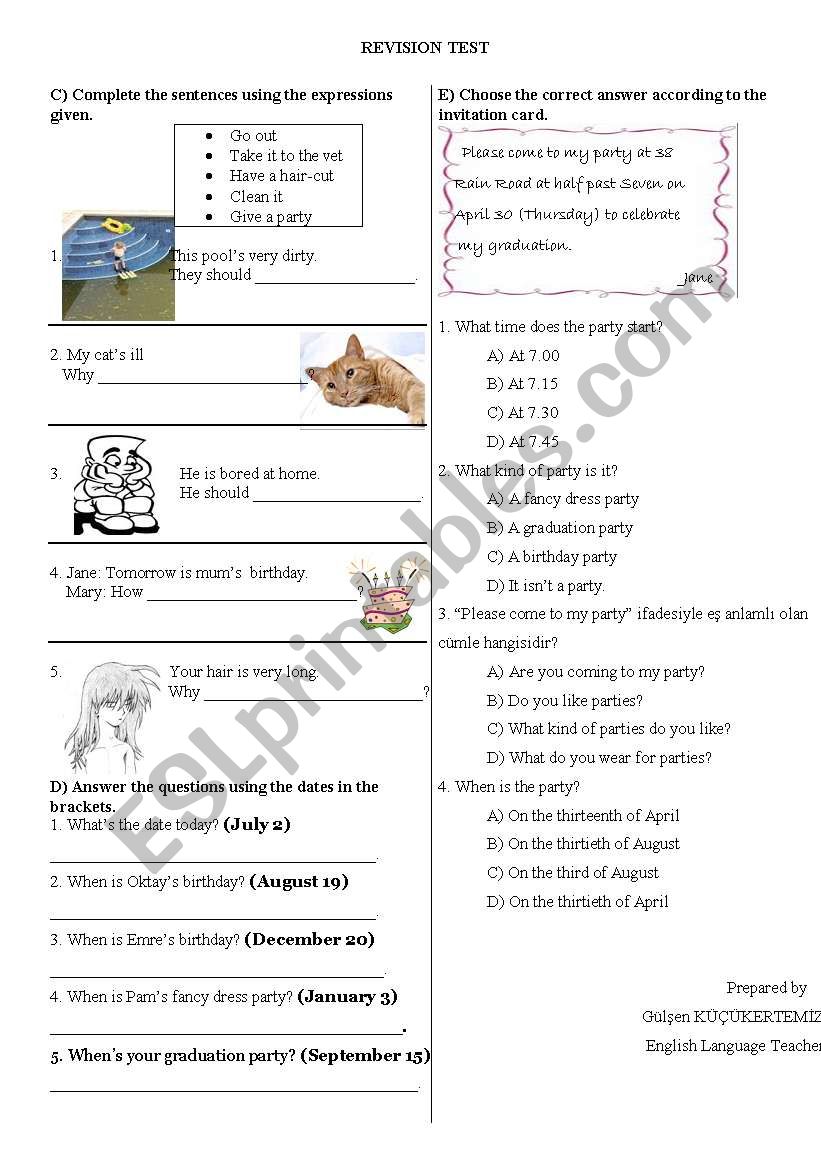 REVISION STUDY worksheet